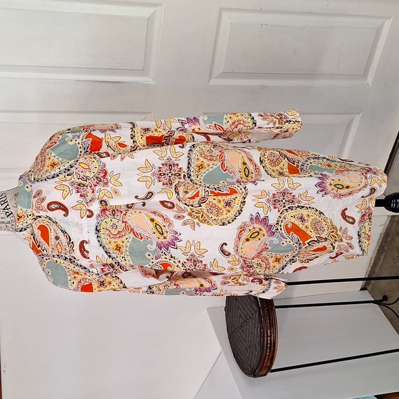 True Destinations Blouse Button Front Top Women Large - Picture 7 of 8